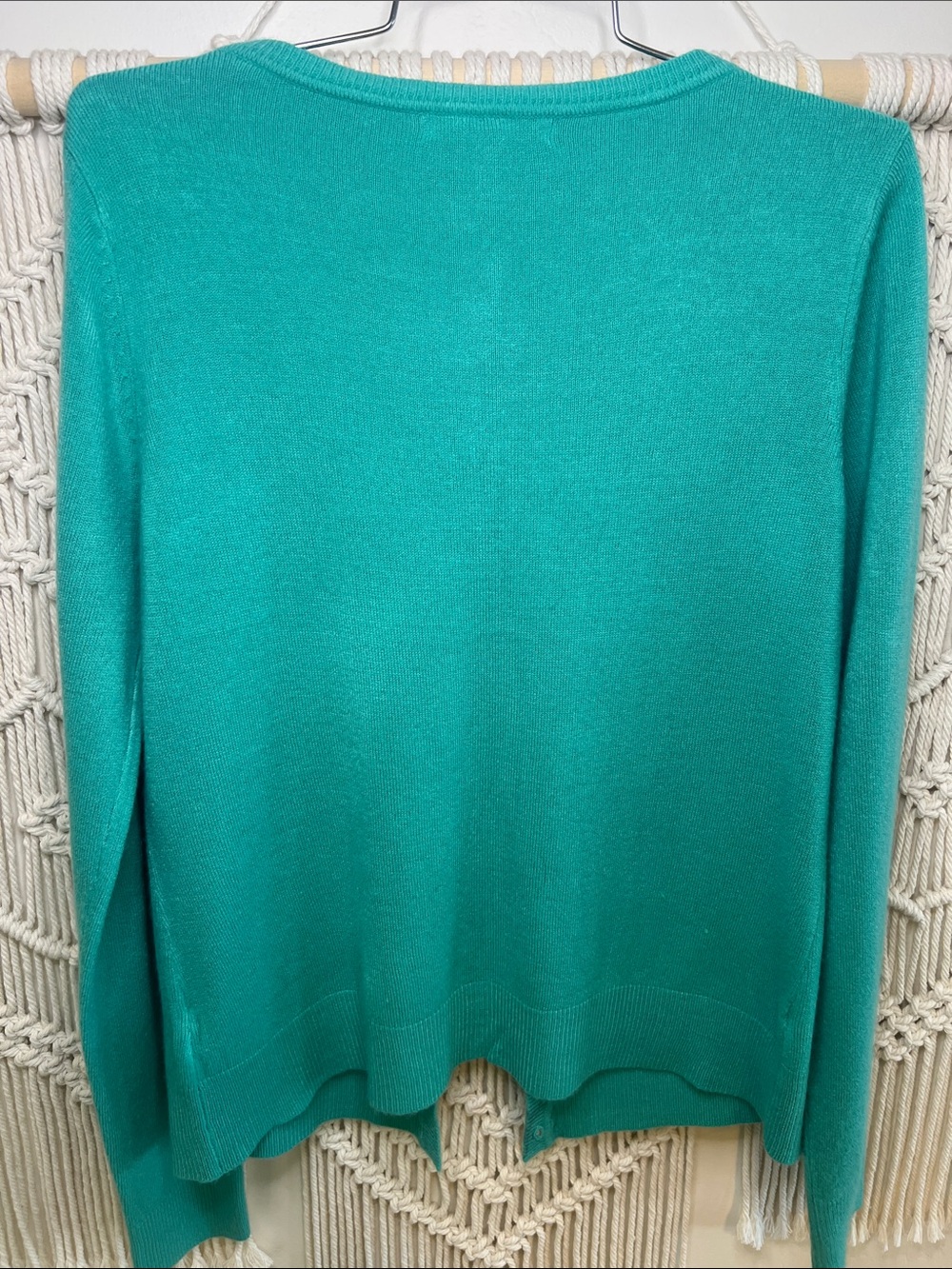 Forever 21 Teal Pearl-Button V‑Neck Cardigan - Picture 5 of 5